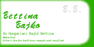 bettina bajko business card