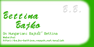bettina bajko business card